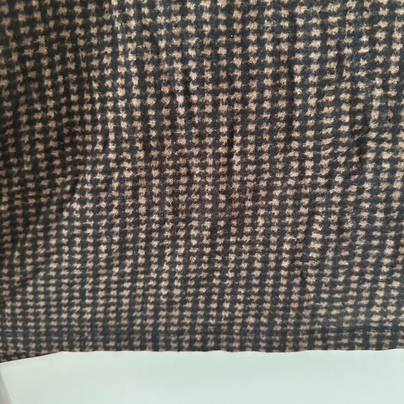 Vince Brown Black Houndstooth Crew-Neck Long Sleeve Top Women's Size Medium - Picture 9 of 16
